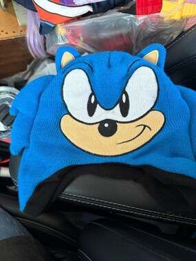 Concept One Sonic the Hedgehog Blue Knit Beanie with Ears and Quills, One Size